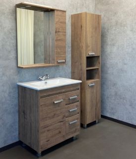 Тумба Runo Парма 60 под умывальник Гамма 120 лайт левое/правое крыло + кронштейн (00-00004160)